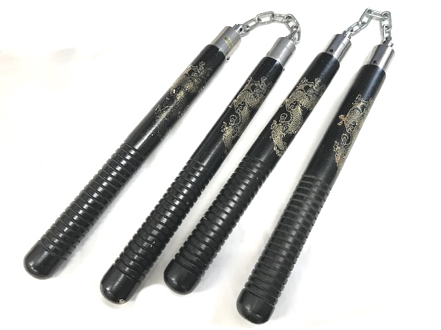 状態ランクc 使用感 汚れ有り 21 10 08 中古 木製黒丸ヌンチャク ドラゴン 2本セット ダブルヌンチャク 空手 カンフー コレクション ガットバスター コンクリートwebショップ